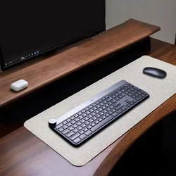Enhanced Cotton and Linen XXL Gaming Desk Mat - 800X400X4MM (Light Grey)
