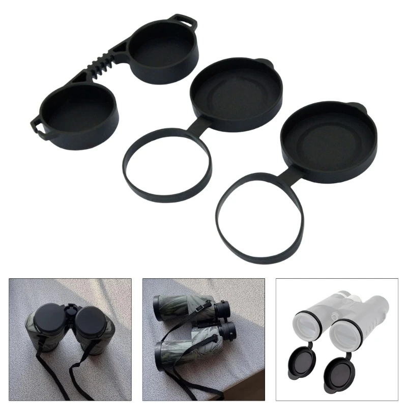 F68D Protections Access Silicone Binoculars Eyepiece Lens Cover for 42 45mm 62 65mm Lens