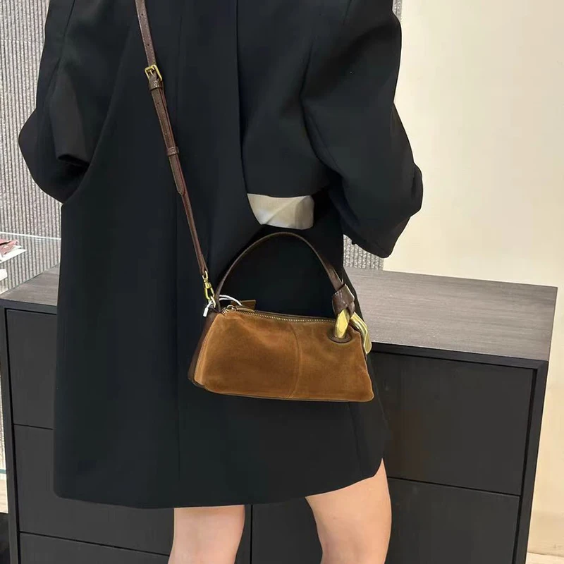 Fashion Shoulder Bag for Women Faux Suede Leather Female Handbags Small Hobos Bag Ladies Messenger Crossbody Bags