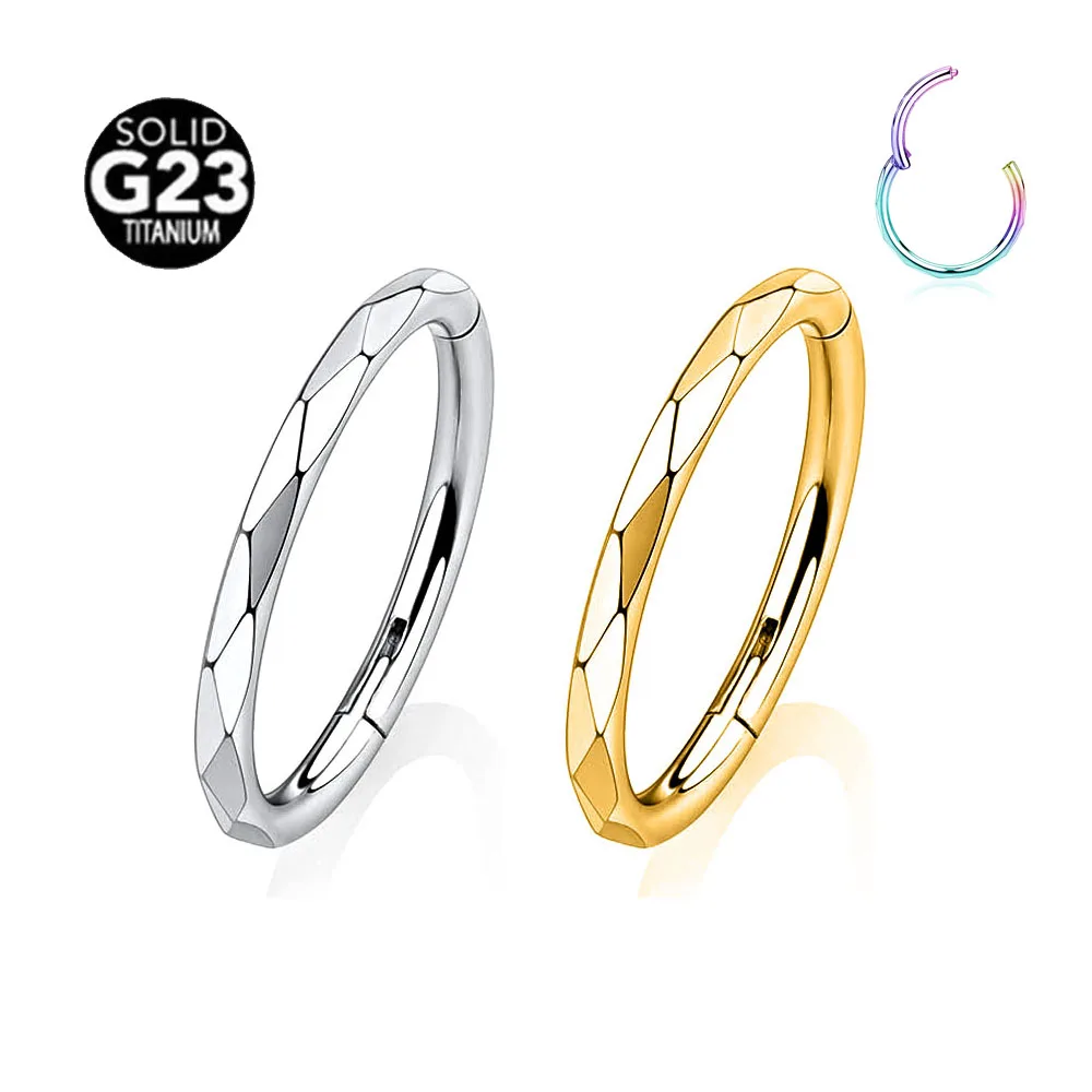 ASTM F136 G23 Titanium Moon Helix Septum Piercing Daith Conch Hoop Hinged Earring Clicker Segment Nose Ring 16G nose rings,piercing jewelry,body piercing earrings,ear piercing jewelry,metal jewelry,hoop earrings,body piercing jewelry,body jewelry