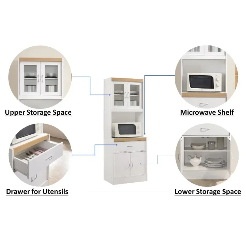 Modern Kitchen Cabinet, White 3