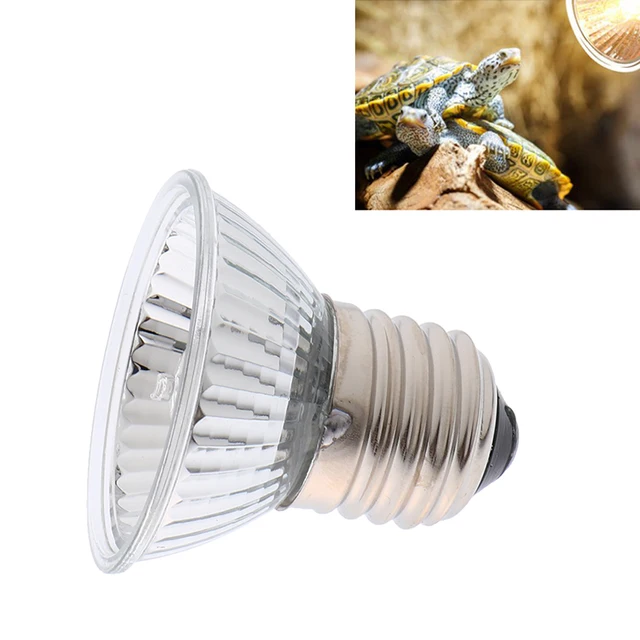 25/50/75W UVA+UVB 3.0 Reptile Lamp Bulb Turtle Basking UV Light Bulbs Heating Lamp Temperature Controller 3