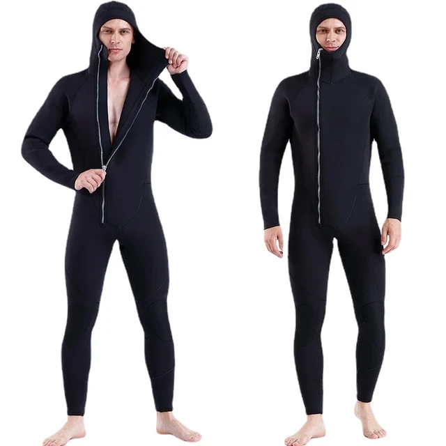 5mm Men Scuba Neoprene Fishing Hunting Hooded Divingsuit Full Body  One-piece Surfing Warm Wetsuit Snorkeling Swimming Surfing - Wetsuits -  AliExpress