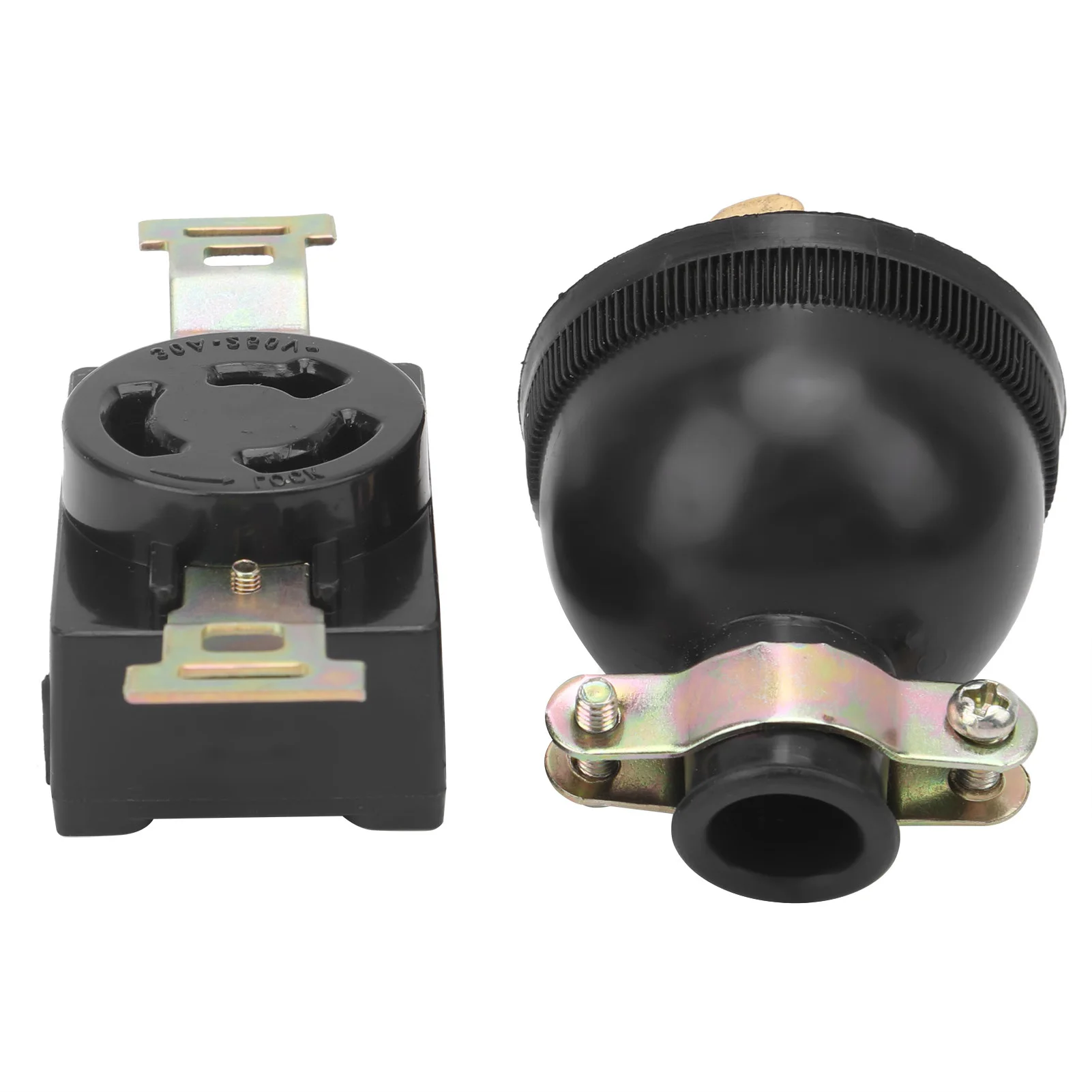 Gasoline Generator Accessories Generator 3-Hole Socket Plug Single‑Phase Copper Diesel Engine Accessories 3/5/6.5/8KW AC220V