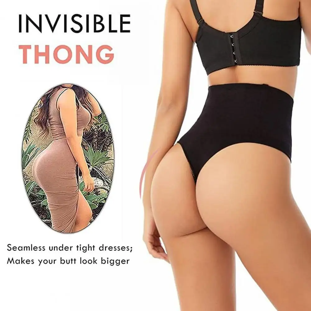 

Tummy Control Shapewear Thong for Women Seamless High Waist Body Shaper Boned Panties Girdle Shaping Underwear