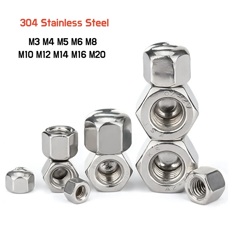 

1~50pcs DIN917 M3 M4 M5 M6 M8 M10 M12 M14 M16M20 304 A2 Stainless Steel Hex Hexagon Short Low Thin Cap Acorn Nut Cover Blind Nut