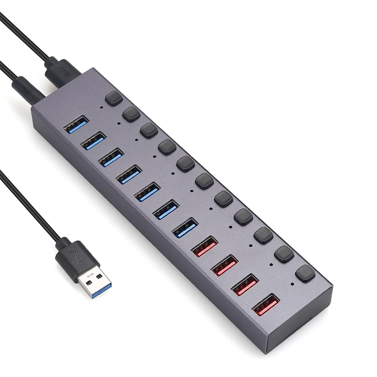 

Разветвитель USB 3,0, 11 портов, зарядный многоинтерфейсный концентратор с