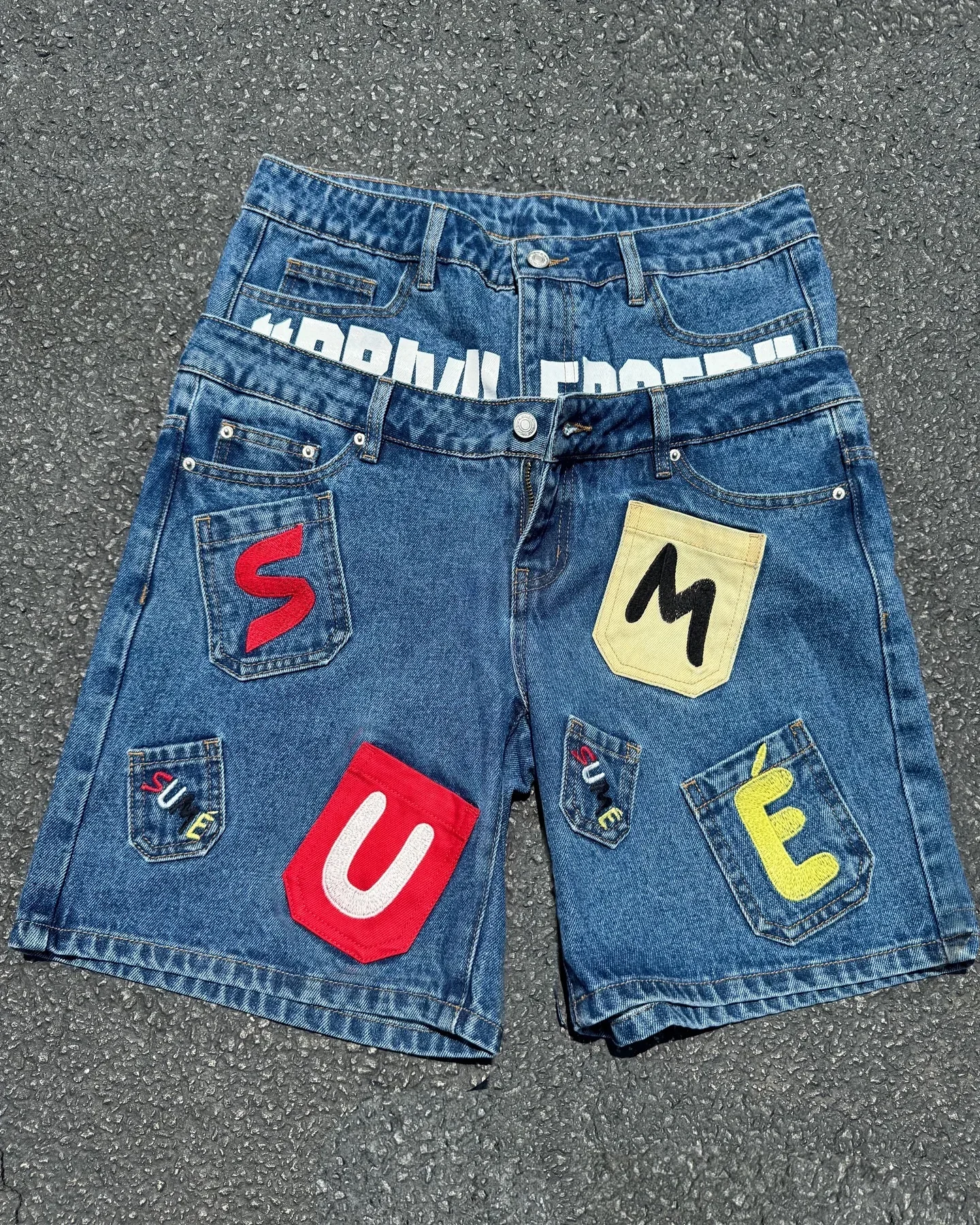Gothic Harajuku Hip-hop Punk Washed Denim Shorts Y2k Retro Loose Work Shorts American Streetwear Men's Men Clothing denim shorts summer jeans shorts