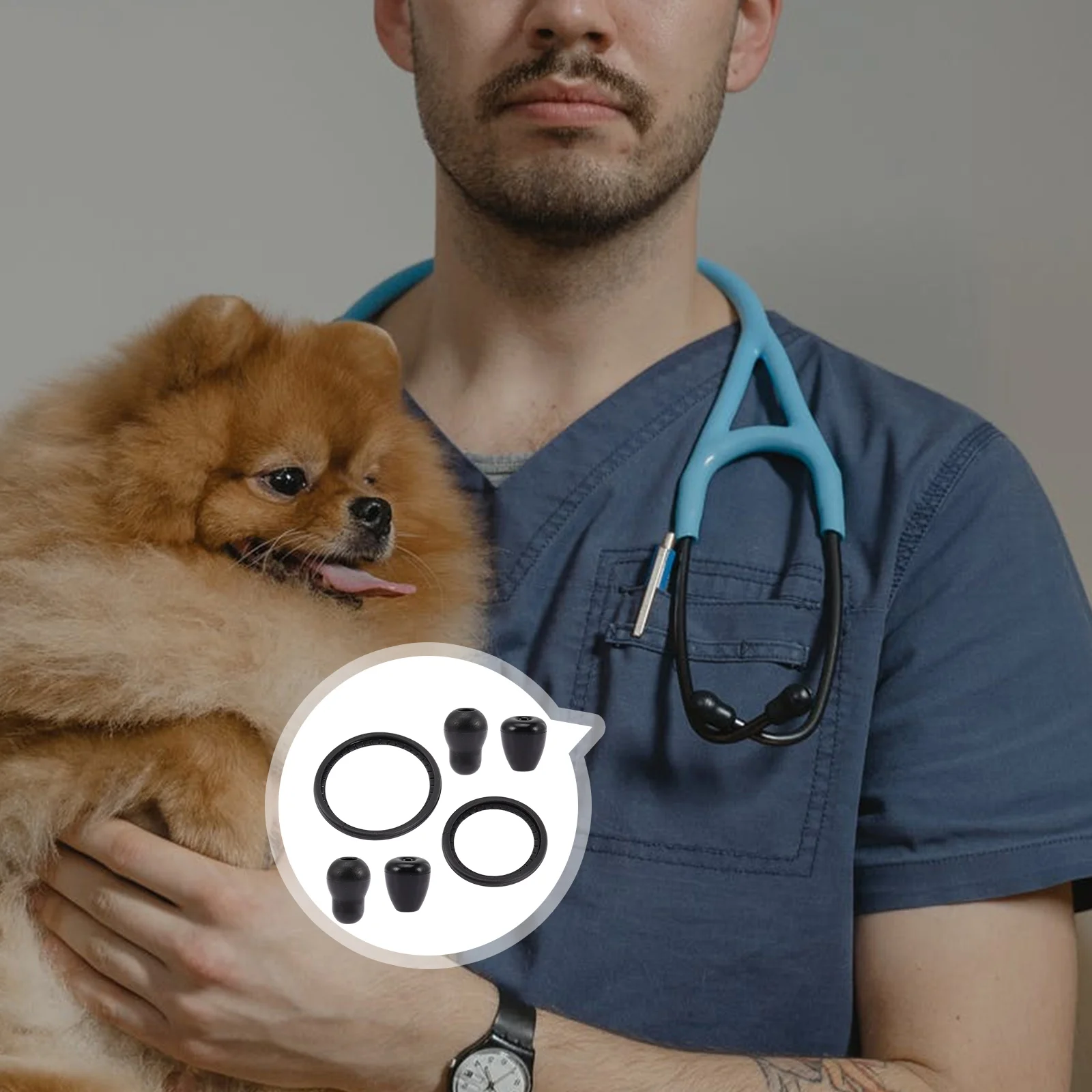 Supple Earbuds Stethoscope Diaphragm Replacement Parts Adult Pediatric Covers Accessories Bell Cover Stethoscope Health Care