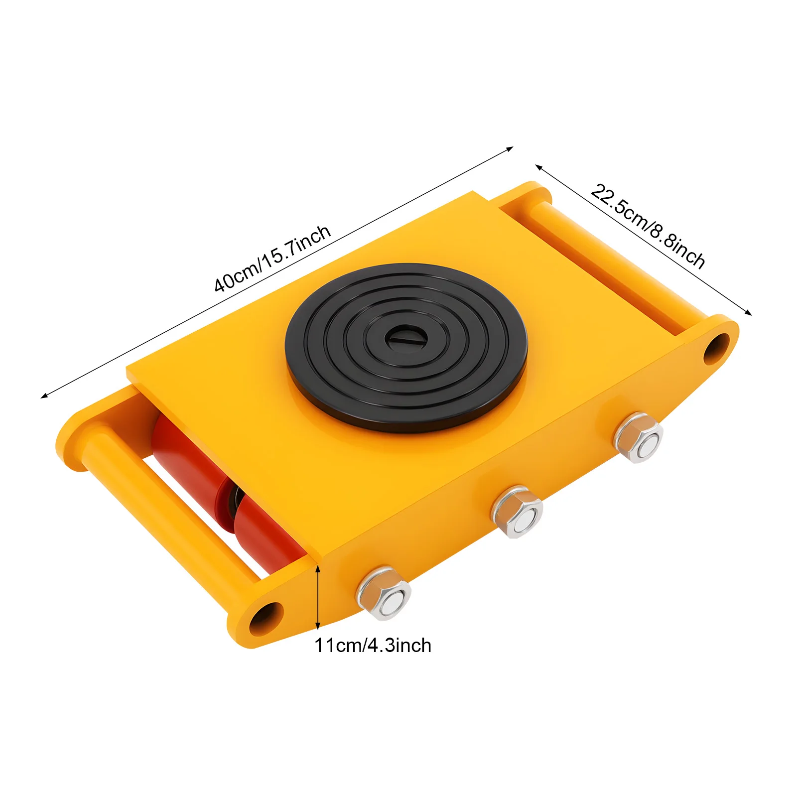 Heavy Duty Machinery Mover 8T Load 6 PU Wheels 43 Balls for 360° Rotation Steel PU Construction for Equipment Furniture Moving