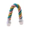 Parrot Bird Standing Toys Cotton Rope Colorful Toy Chew Perches For Bird Swing Harness Cage Pet Toy Parrot Climbing Toys 6