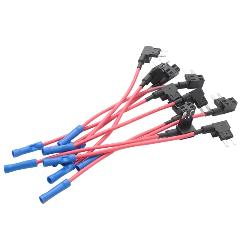10 Pack 12V Car Add-a-circuit Fuse TAP Adapter Mini ATM APM Blade Fuse Holder