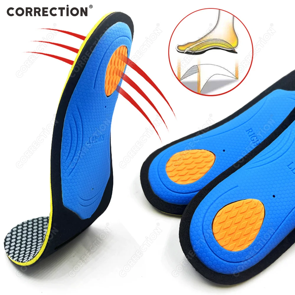 

CORRECTION High Arch Support Flatfoot Orthotic Arch Insoles EVA Pad 3D For Women Men orthopedic Foot pain Plantar Fasciiti