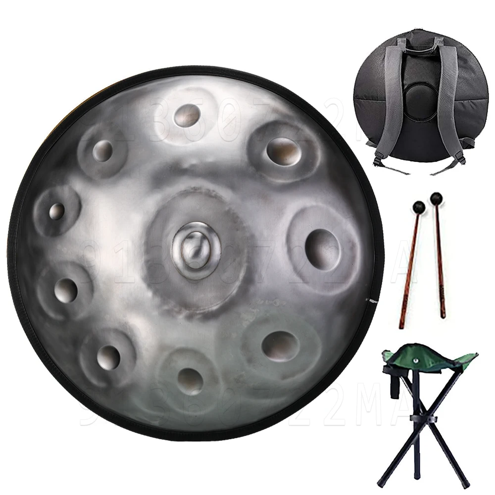 

Стальной барабан для языка hlру handpan 440, 9/10 Гц, 22 дюйма, профессиональный барабан для йоги, медитации, музыкальный инструмент, подарок