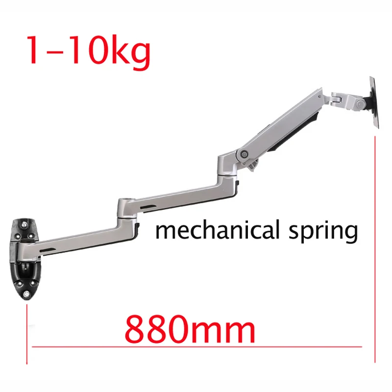 Alumínio e Aço Wall Bracket Mount Lcd Monitor Mount Mola Mecânica Braço Longo 1732 840 mm 110kg Vesa 200×200