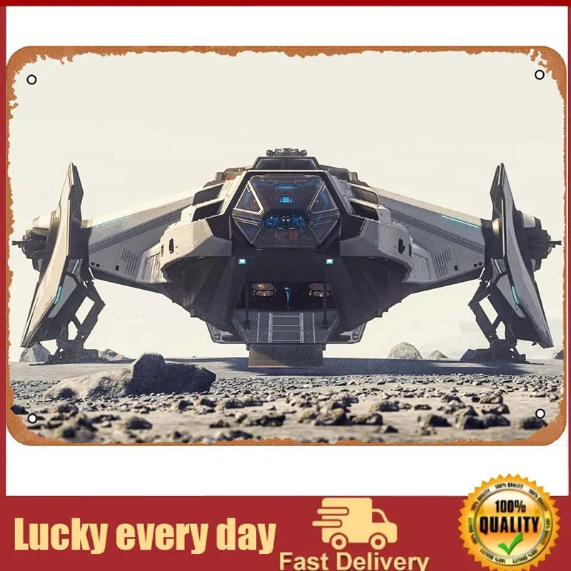Il Classico Videogioco Arcade Poster Metal Tin Sign Incudine Carrack Star Citizen Wall Art Decor Tin Sign Room Decor Piastra Metallica