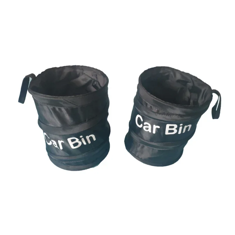 Collapsible Black Car Trash Can Pack Trash Bag Rubbish Waste Bin for Little Leak Proof Car Cooler Bag Garbage Wastebasket