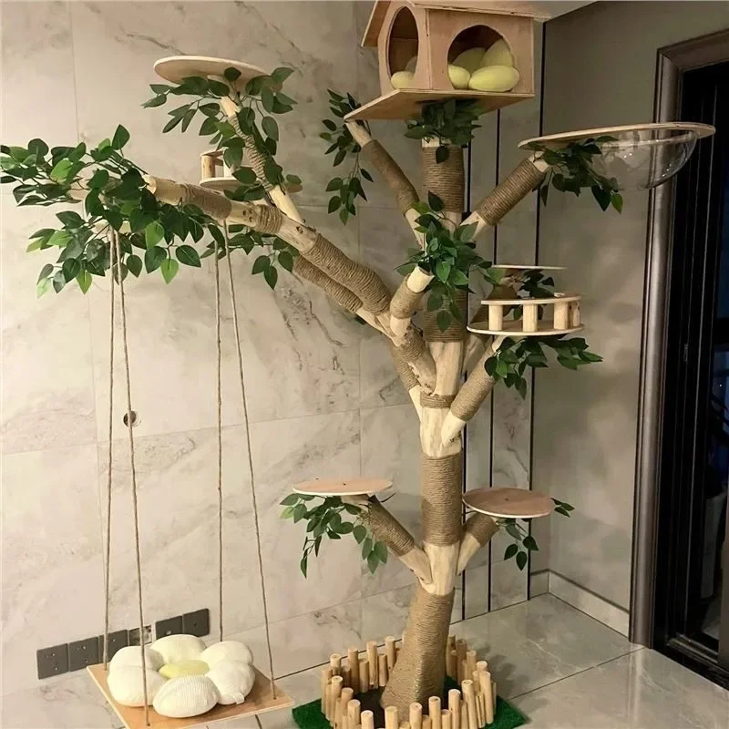 Cat climbing frame litter Integrated cat toy scratching board litter climbing frame, teasing Cat frame