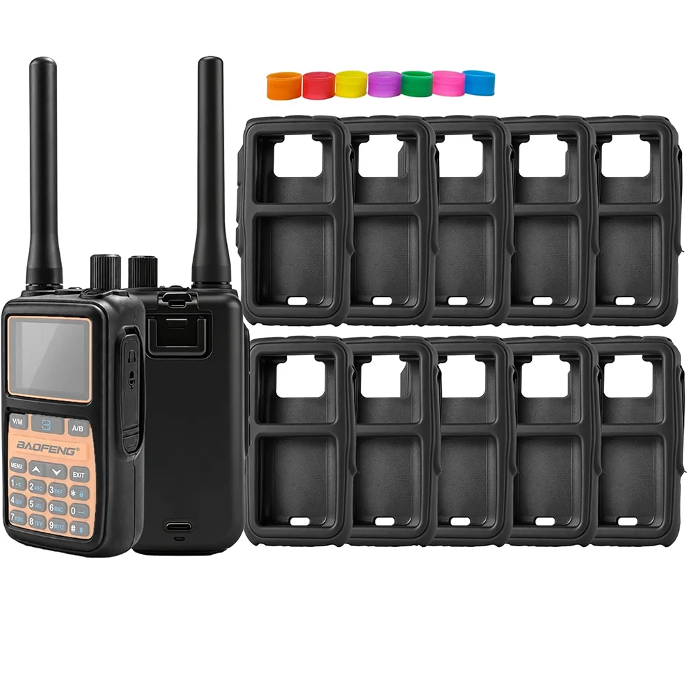 Durable Black Silicone Protective Case with Colored Antenna Rings