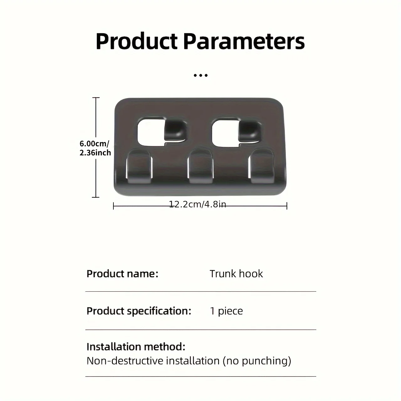 for Tesla for Model Y Rear Trunk Hook and Seat Button-Car Cargo, Grocery Bag Holder, and Umbrella Hanger Storage Interior