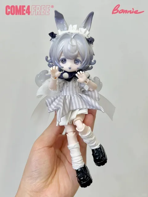 Action Come4free 1/12 Bjd Blind Box Bonnie Meteorological Star Language Series Kawaii Rabbit Bjd Desktop Articulated Figure Toys 3