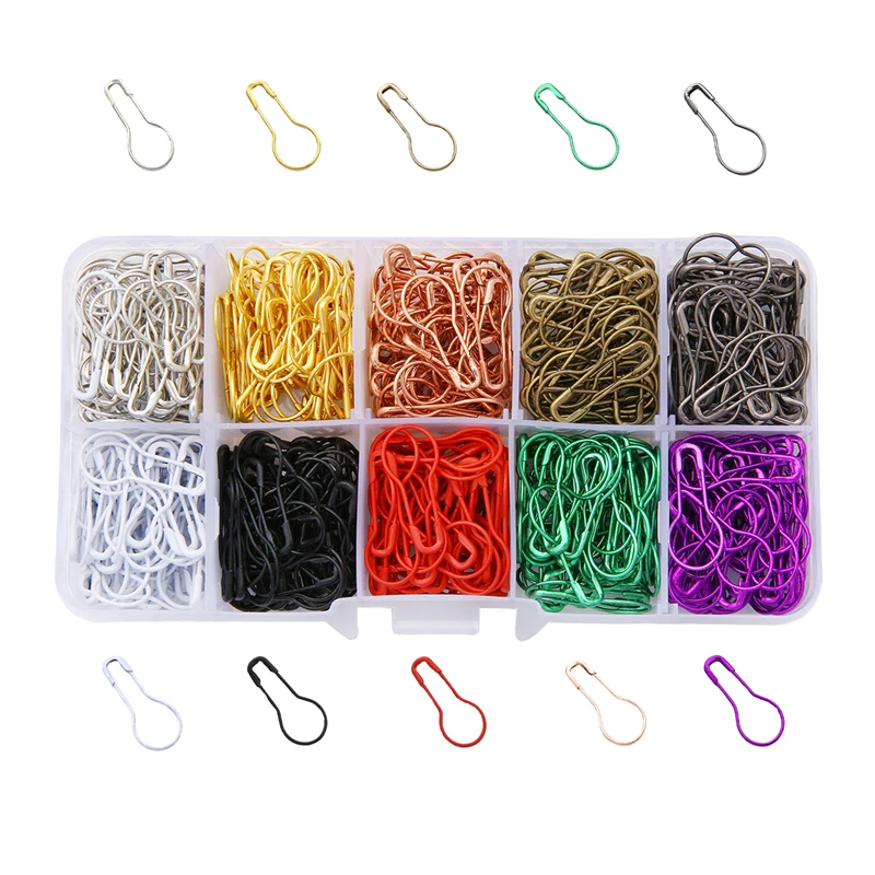 

300pcs Mixed 10 Colors Knitting Crochet Locking Stitch Marker Hang Tag Safety Pins DIY Garment Sewing Tools Needle Clip Craft