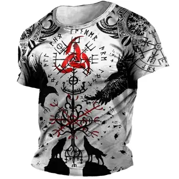 Vintage Compass T-Shirt For Men 3d Navigation Printed T Shirts Street Hip Hop Tops Oversized Short Sleeve Tees Shirt Men Clothes 1