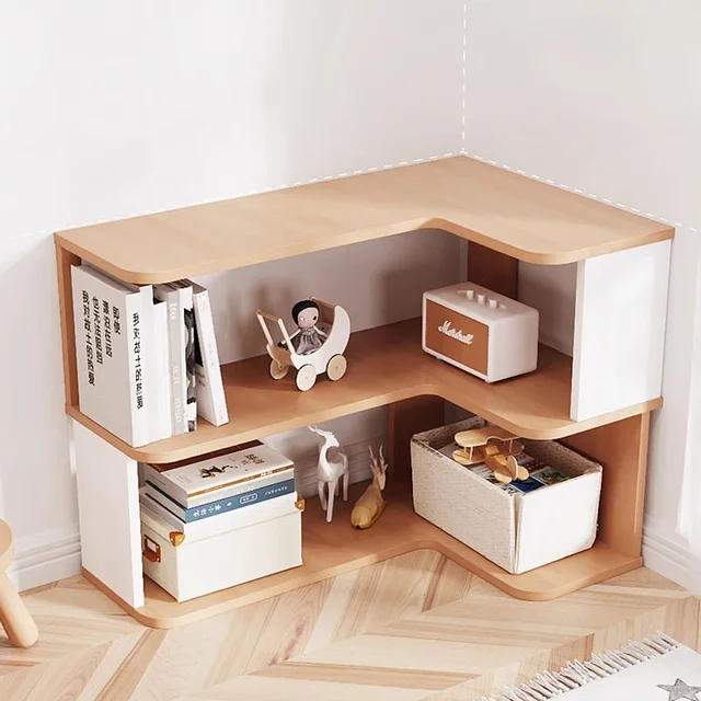 공간 절약형 모던 북유럽 코너 탄창 선반은 가정, 사무실, 서재에 이상적입니다.