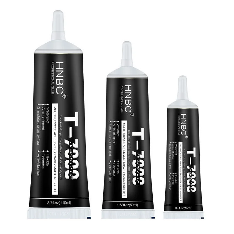 New 1PC 15/50/110ML T7000 Black Contact Cellphone Tablet Repair Adhesive T-7000 Electronic Components Glue With Applicator Tip 2