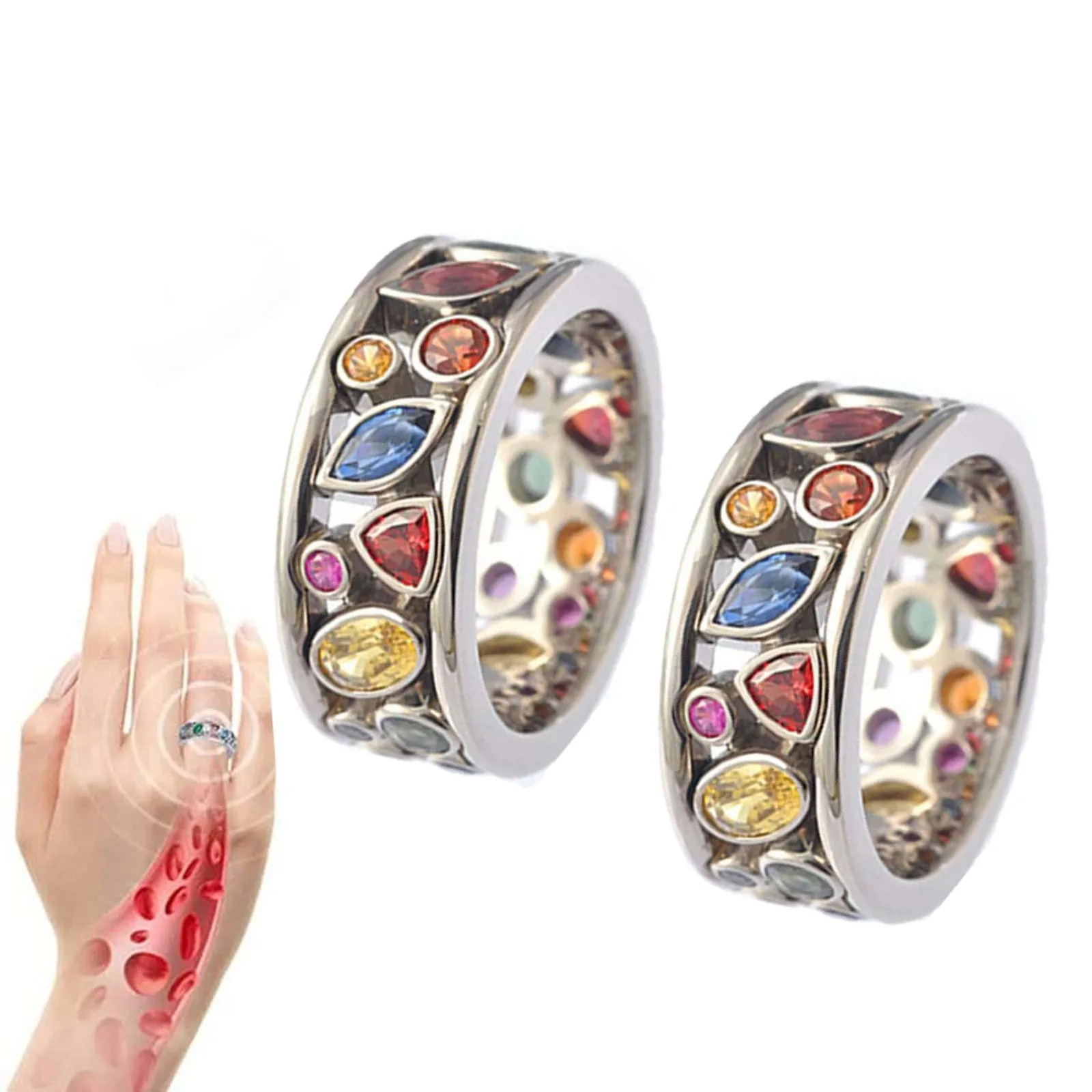 Crystal Quartz Ring Crystal Ring Therapy Quartz For Weight Loss Lymph