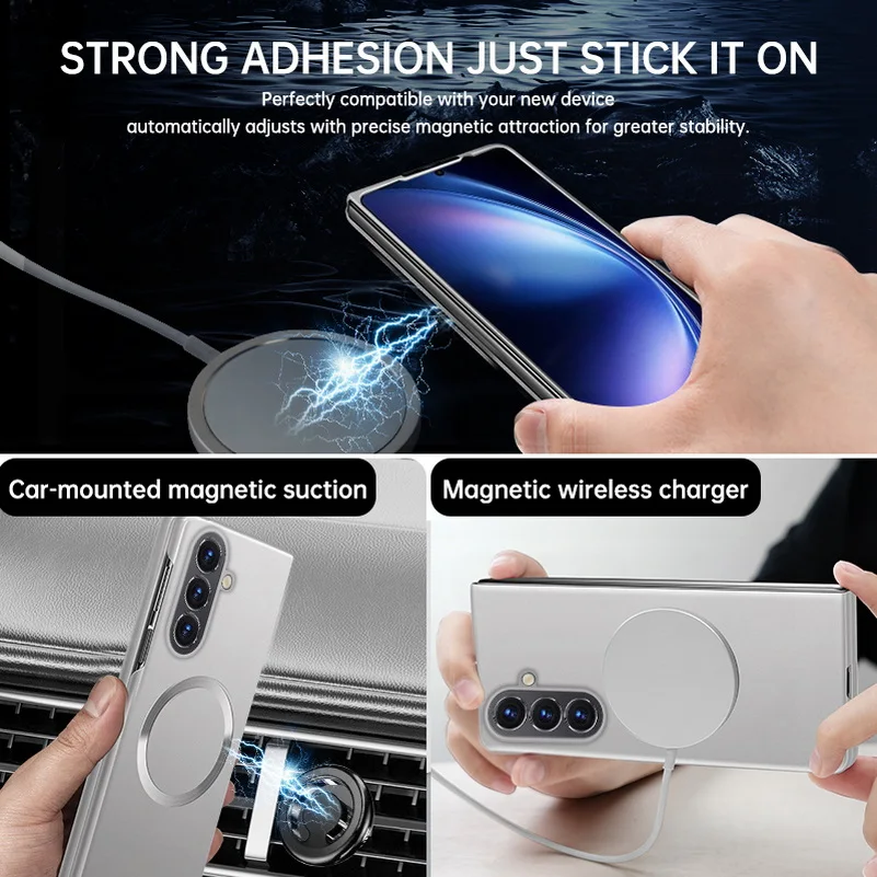 Magnetic Ring Phone Case For Samsung Galaxy Z Fold Ultra Thin Hard Cover_voghion.com