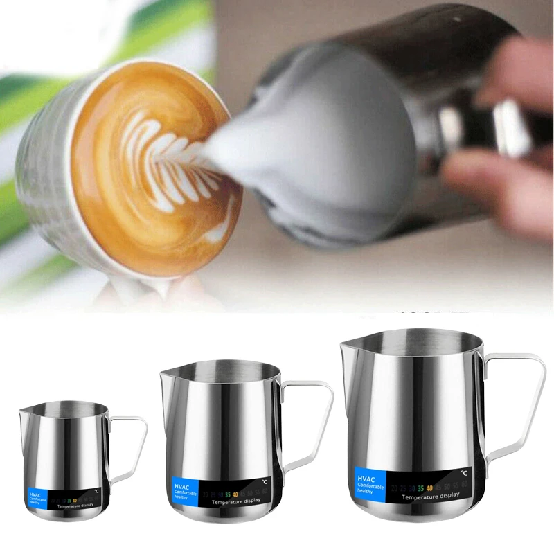 150-1000ml Stainless Steel Milk Jug Frothing Pitcher Latte Espresso Coffee Jug Barista Craft Cappuccino Milk frother Cream Cup milk frother jug milk frothing jug