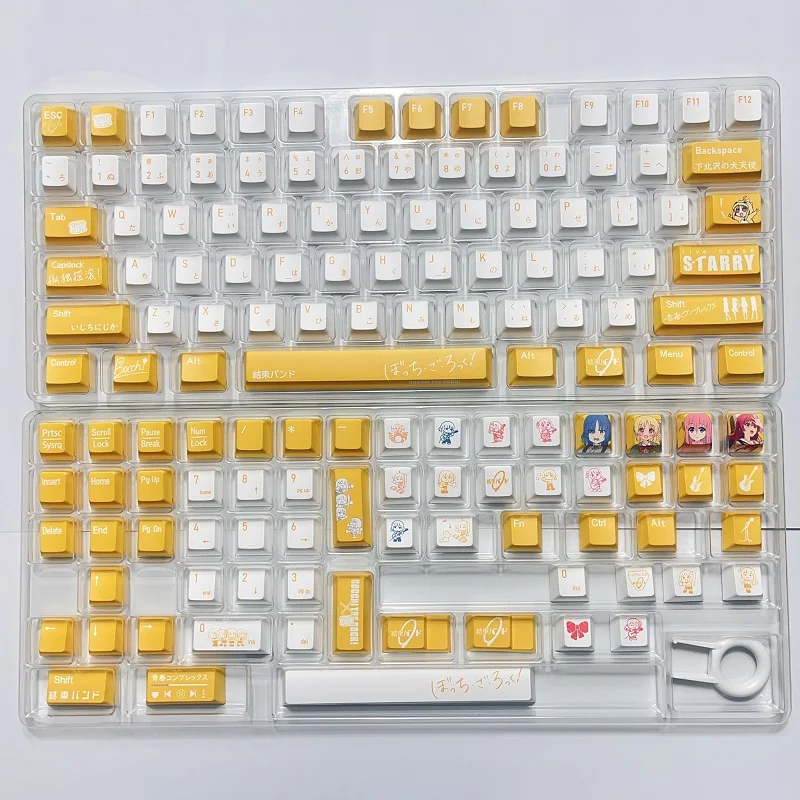Bochi-conjunto de 138 Teclas a Rocha Ijichi Nijika Pbt Keycaps Altura Cereja para mx Switch Presente Faça Você Mesmo Jogo de Teclado Mecânico - Imagem 5