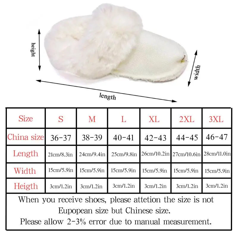 Plus Size Winter Shoe Cover Women Men Plush Warm Clog Fur Lining Removable Shoes Liners Slippers Plush Liner Shoe Accessories