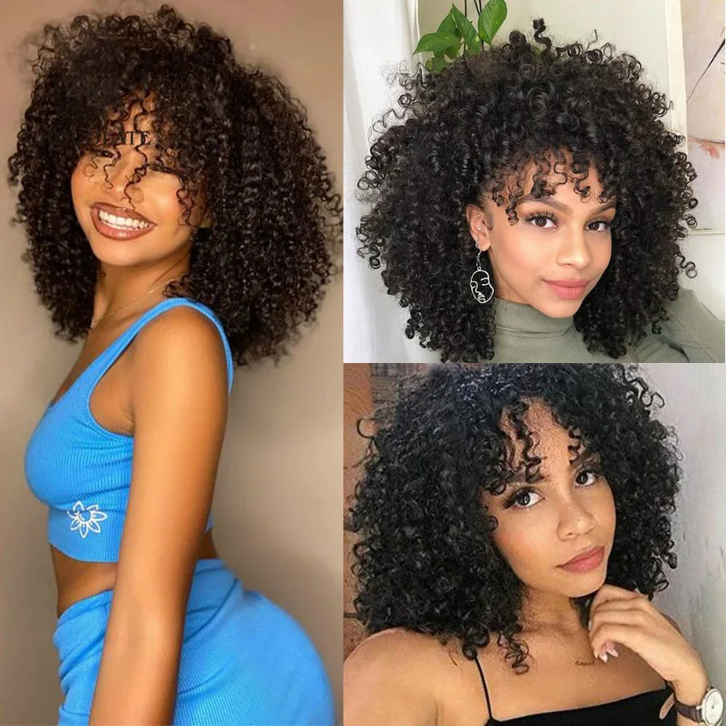 New wig for African Lady Explosive Hairstyle Fluffy Fashionable Small Curls Wig for Women Girls