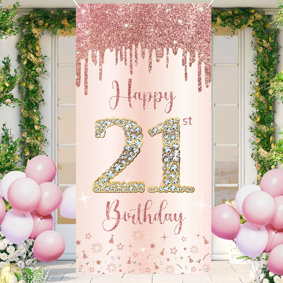 Palloncini Di Compleanno Oro Rosa, 14 Pezzi Da 18 Pollici Decorazioni Per Festa Di Compleanno, Decorazione Per Festa Di Compleanno Del 50° Compleanno | SHEIN ALIA