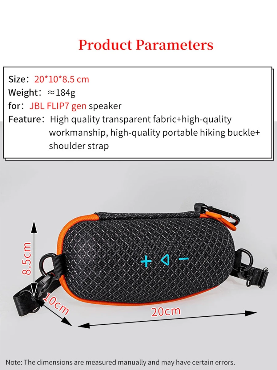 Portable Bag for JBL FLIP7 Speaker Sound Permeable Bags Flip 7 Outdoors Travel Carrying Transparent Case
