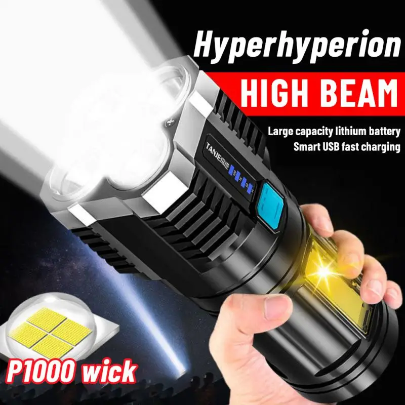 

Самый мощный фонарик, USB Перезаряжаемый фонарик высокой мощности, тактический фонарь, ручной фонарь для кемпинга