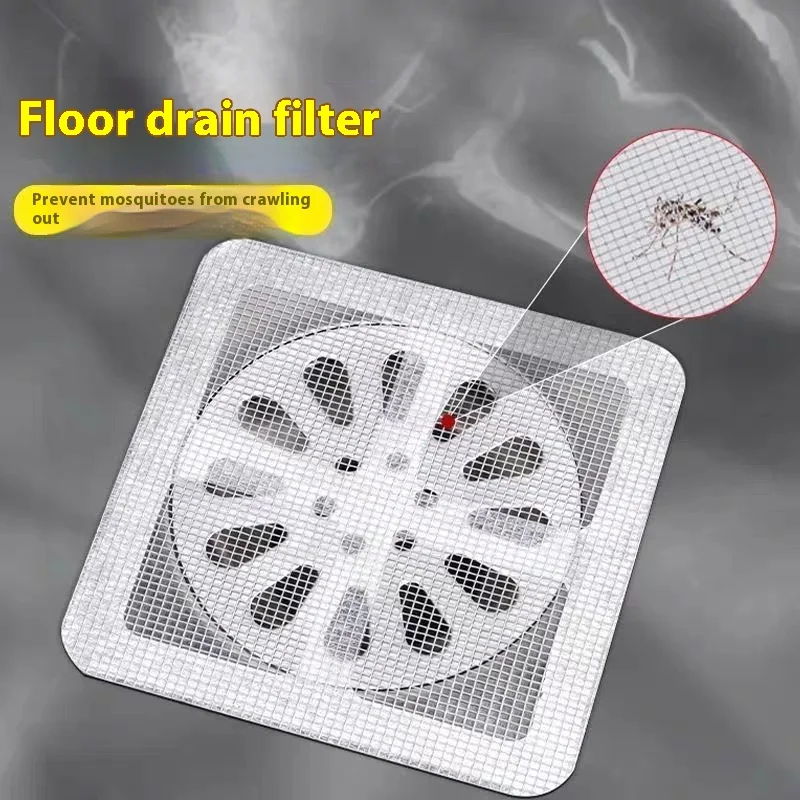 New Disposable Shower Drain Hair Catcher Mesh Shower Drain Covers Floor Sink Strainer Filter Hair Stopper for Bathroom Kitchen