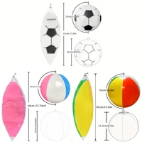 1pc Inflatable Beach Ball,30cm six-color ball，35cm football，40cm four-color ball,Swimming Pool Beach Party Decoration Ball - Image 2