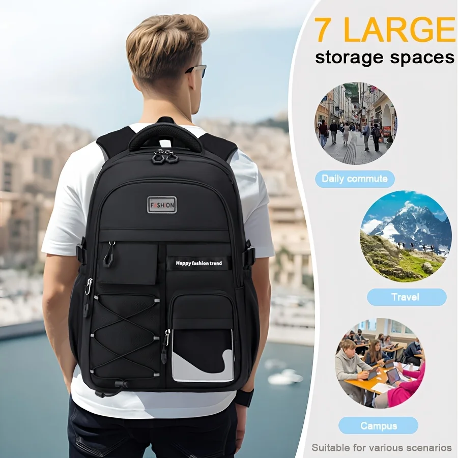 Lightweight casual backpack front view