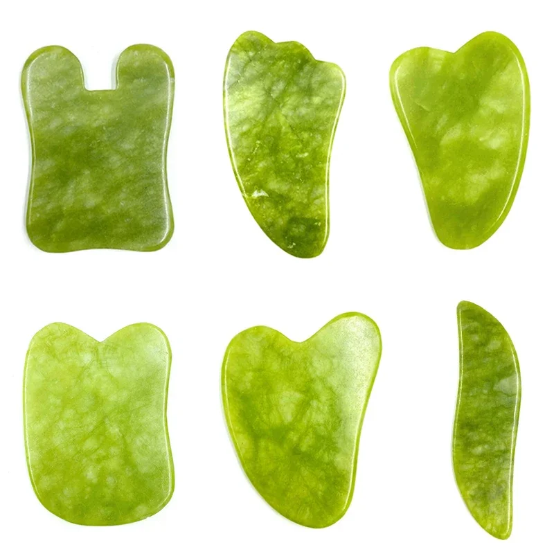 Natural Jade Gua sha Scraper Board Face Massager Facial Guasha Meridian Muscle Relaxation Skin Lifting Face Thin Gouache Scraper gua sha board