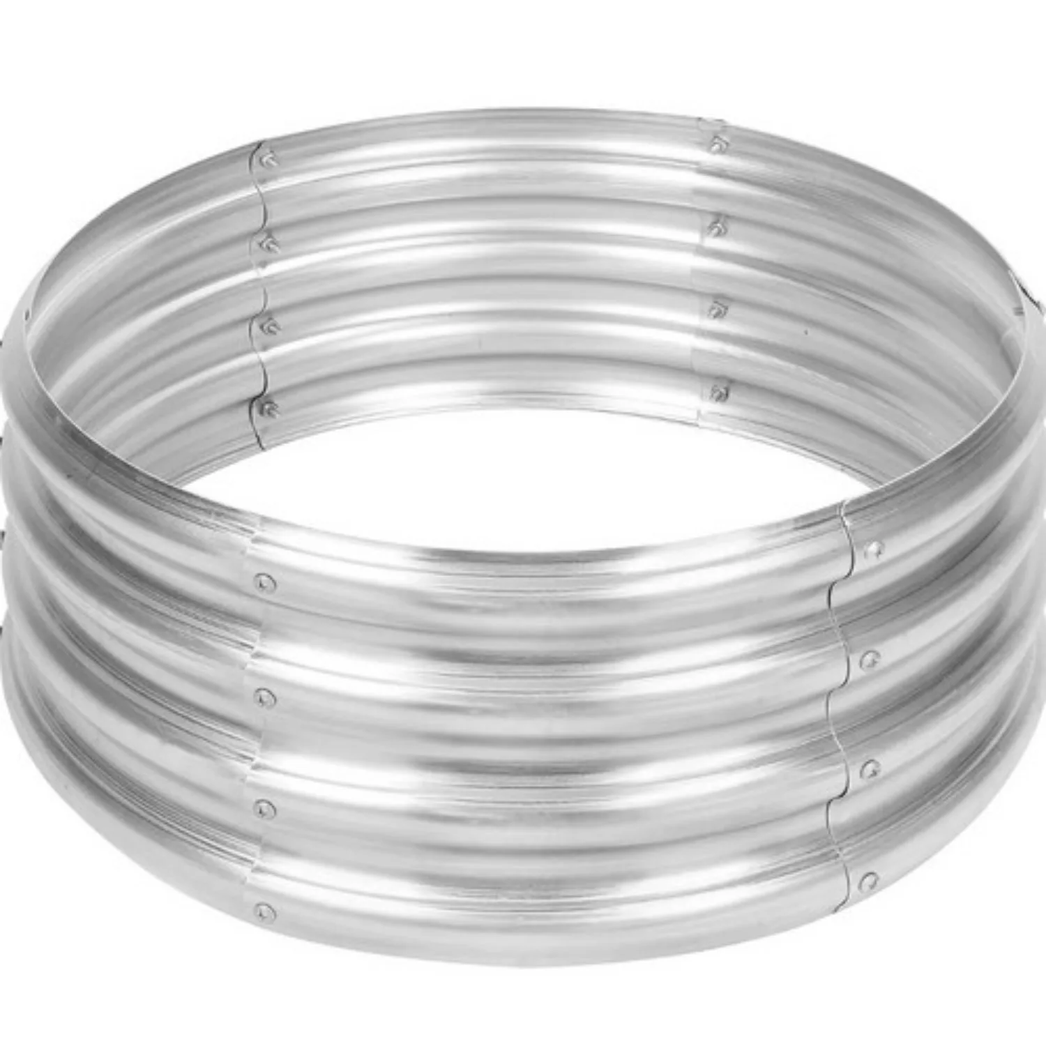 Galvanized Metal Raised Garden Bed | Round Outdoor Planter Kit for Vegetables/Herb Gardening