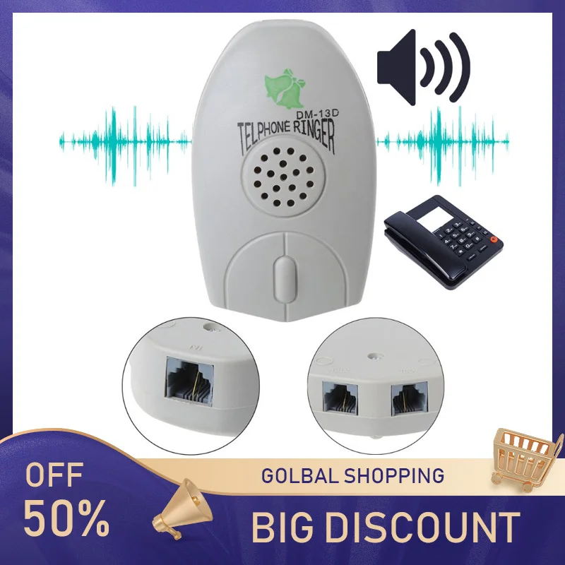 Amplifier Landline Phone Bell Ringer Extra Loud Telephone Ring For The