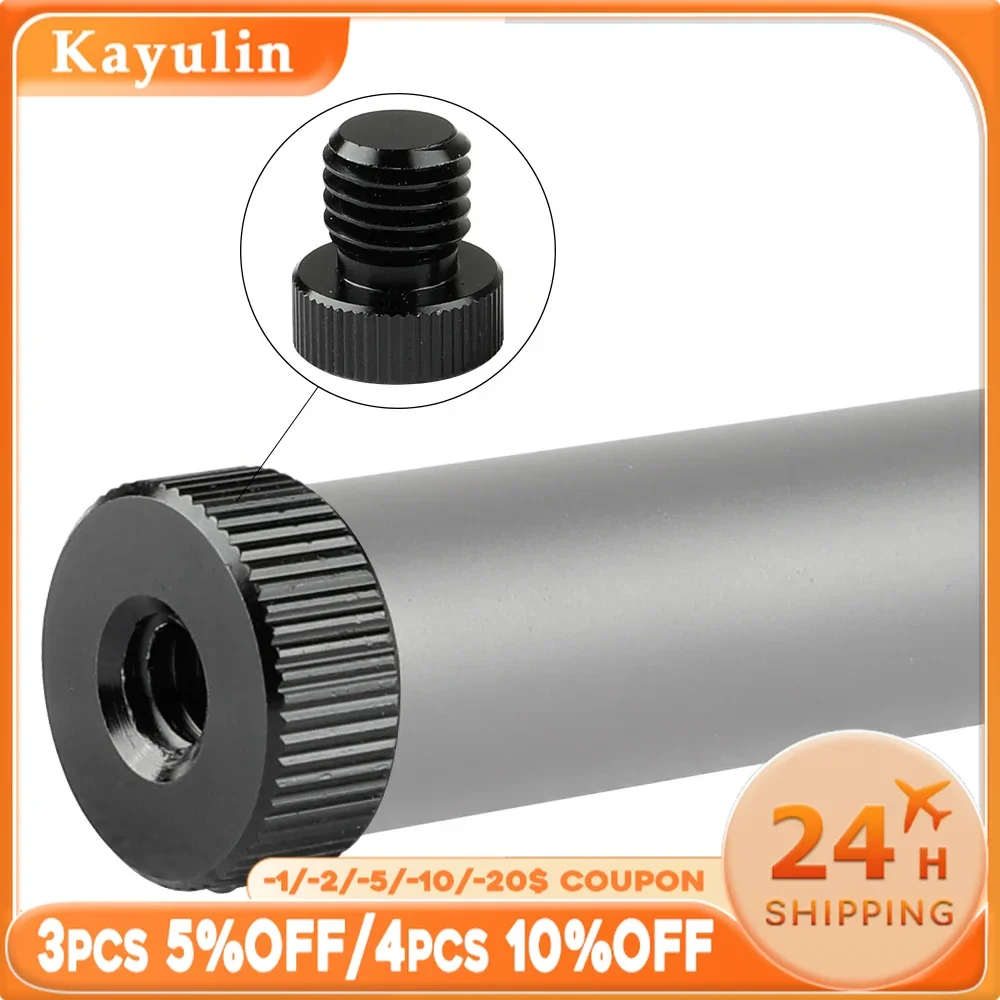 15mm Rod Plug M12 Male To 1/4" Female Screw Adapter 2 Pieces