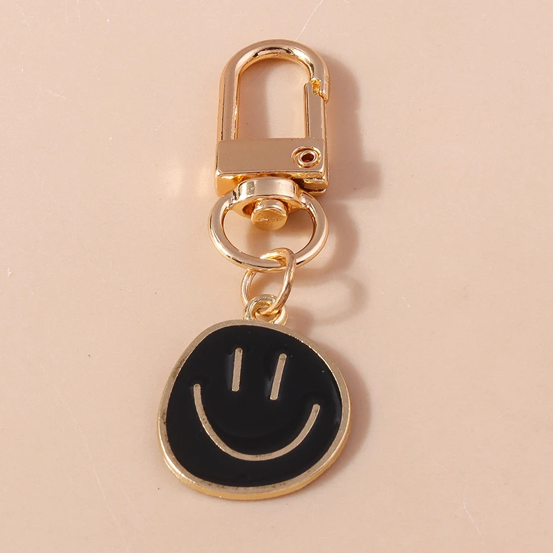 Cute Smile Face Keychain Emoticon Key Rings Pendants for Men Women Key Holder Handbag Charms Pendants DIY Jewelry Gifts