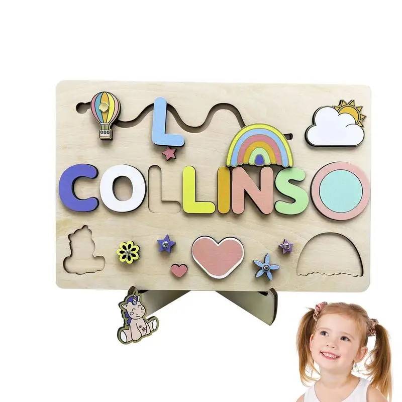 

Wooden Name Puzzles Cartoon Wooden Alphabet Game For Nursery Decor And Learning Toys Cartoon Wooden Alphabet Game