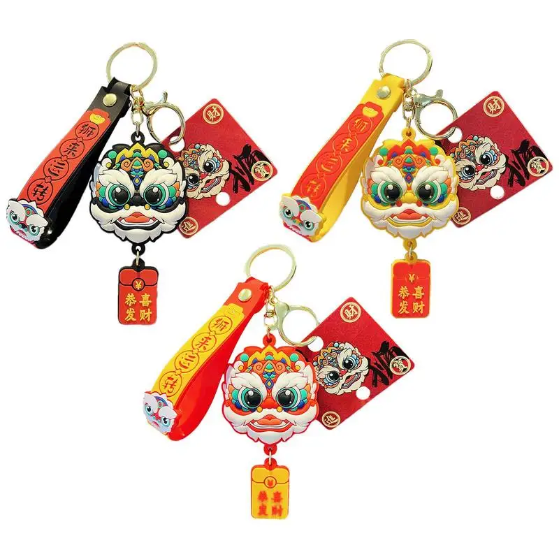

Dragon Figurine Keyring Lion Dance Chinese New Year 2024 Dragon Keychain Key Chain For Spring Festival Car Bag Decor