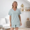 Summer Spring Maternity Clothing Set Nursing Top and Shorts 2PCS Casual Pregnancy Clothes Breastfeeding Tshirts Plus Size 2