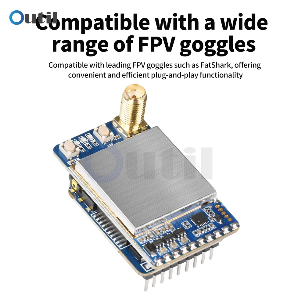 Récepteur vidéo FPV 7.2 GHz 64CH VRX-75D pour lunettes FatShark